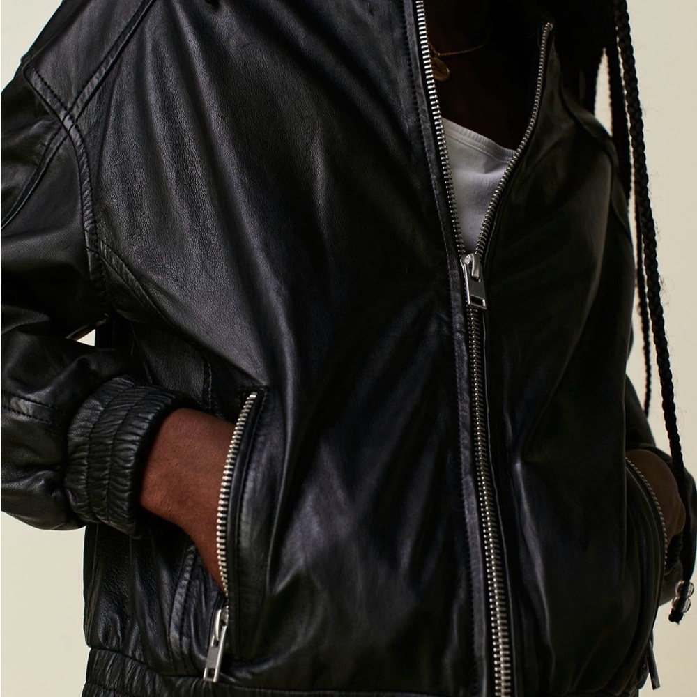 Mauritius Irka leather bomber - free people XS - Picture 4 of 11